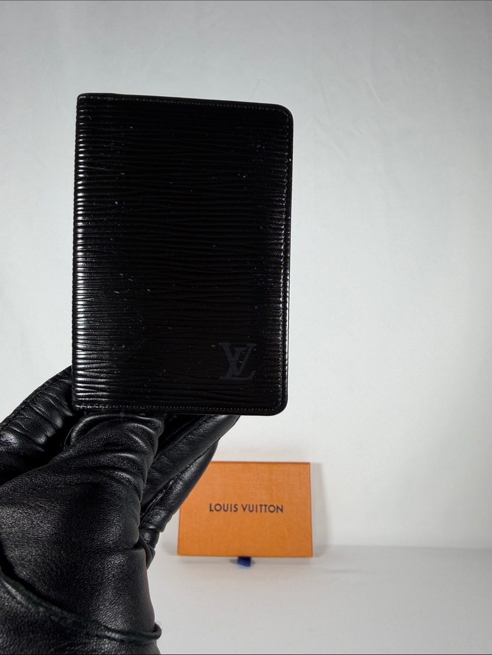 Louis Vuitton Black Epi Leather Card Wallet